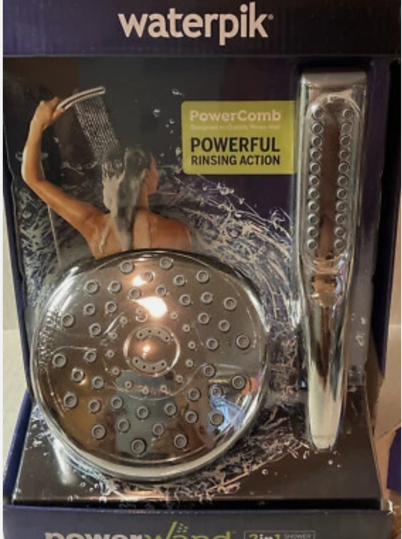 Waterpik Power Wand 2in1 Shower System w/ 6ft Hose 7 Mode & Water Massage