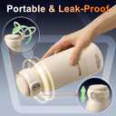 Portable Bottle Warmer, 17Oz Rechargeable & Fast Heating, Adjustable Temperature Control with Keep Warm, Cordless Water Warmer for Travel, Outdoor, Car