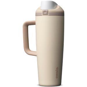 Owala FreeSip Tumbler Insulated Stainless Steel Water Bottle with Built-in Straw and Side Handle, For Travel, Work, School, and Sports, 30oz, BPA Free, Leak Proof, Lightly Toasted