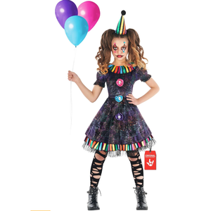 Morph Clown Costume For Girls, Girls Clown Costume, Creepy Costumes For Kids, Halloween Costumes For Kids, XL