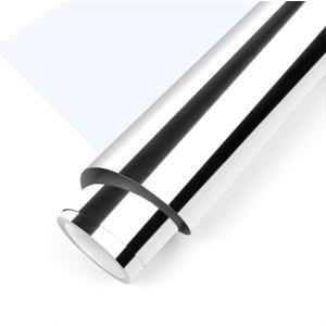 TECKWRAP Silver Metallic HTV Heat Transfer Vinyl Chrome Iron on Vinyl Easy to Cut & Weed DIY Heat Press Design for T-Shirts, 12" x6ft