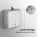 Commercial PaperTowel Holder Dispenser Wall Mount,Stainless Steel Bathroom Paper Towel Holder,Toilet Paper Napkin Holder,C Fold Multifold Trifold Paper Towel Dispenser,Hand Towel Dispenser