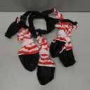 1 Pcs Dog Suspender Boots for Small Medium Dogs Waterproof Dog Rain Boots Adjustable Anti-Slip Paw Protectors Leggings Shoes for Outdoor Winter Snow Rain Walking (Red and White Stripe,L)