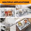 Heat-Resistant Glass Stove Top Cover with Anti-Slip Rubber Coating – 28.5x20.5 Inch Electric Stove Protector, Scratch-Resistant, Expands Counter Space, Stylish Kitchen Decor