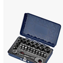 LABEARLow Profile 120Tooth Reversible Ratchet wrench socket set, Nonslip socket, for Rounded/Standard bolt, 31pcs Low Profile Socket Set