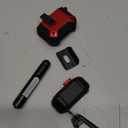 R-fun for AirPods 4 Case with Cleaning Kit, Carbon Fiber Elements Military Drop Proof Auto Pop up Cover, Phone Stand and Magnetic Base with Carabiner Hook Compatible with AirPods 4th Gen 2024,Red