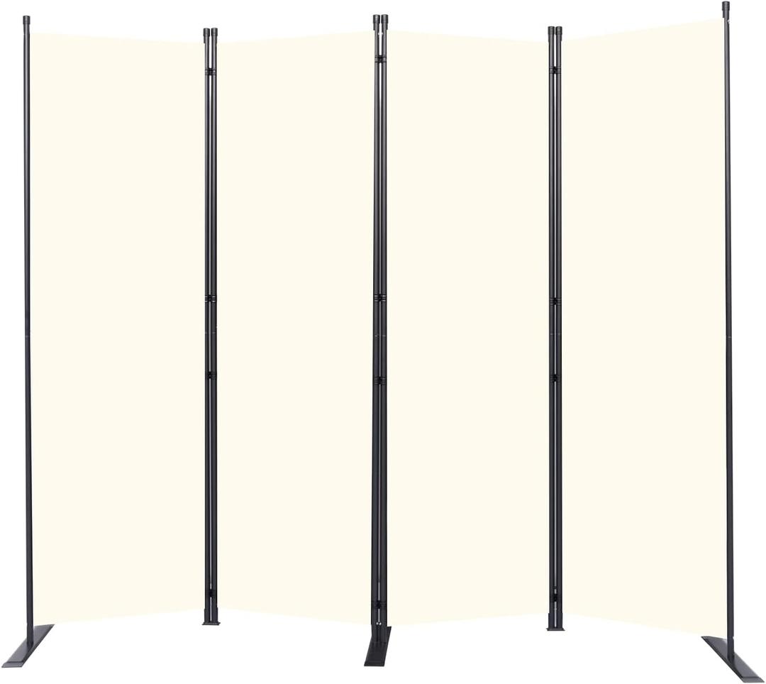 Room Divider 6FT Portable Room Dividers and Folding Privacy Screens, 88'' W Fabric Divider for Room Separation, 4 Panel Partition Room Dividers Freestanding Wall Divider Screen for Dorm Studio Office (Beige) Room Divider 6FT Portable Room Dividers and Folding Privacy Screens, 88'' W Fabric Divider for Room Separation, 4 Panel Partition Room Dividers Freestanding Wall Divider Screen for Dorm Studio Office (Beige)