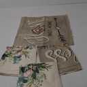 AVOIN colorlife Bless Our Home Farmhouse Eucalyptus Leaves Throw Pillow Covers, 18 x 18 Inch Truck Home Sweet Home Cushion Case Decorations Set of 4 (Brown)