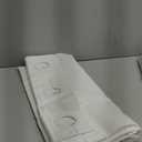 River Dream 36" W Stall Waffle No Hook Shower Curtain with Snap-in Liner,Cotton Blend Fabric Shower Curtain for Bathroom, White,36Wx74L