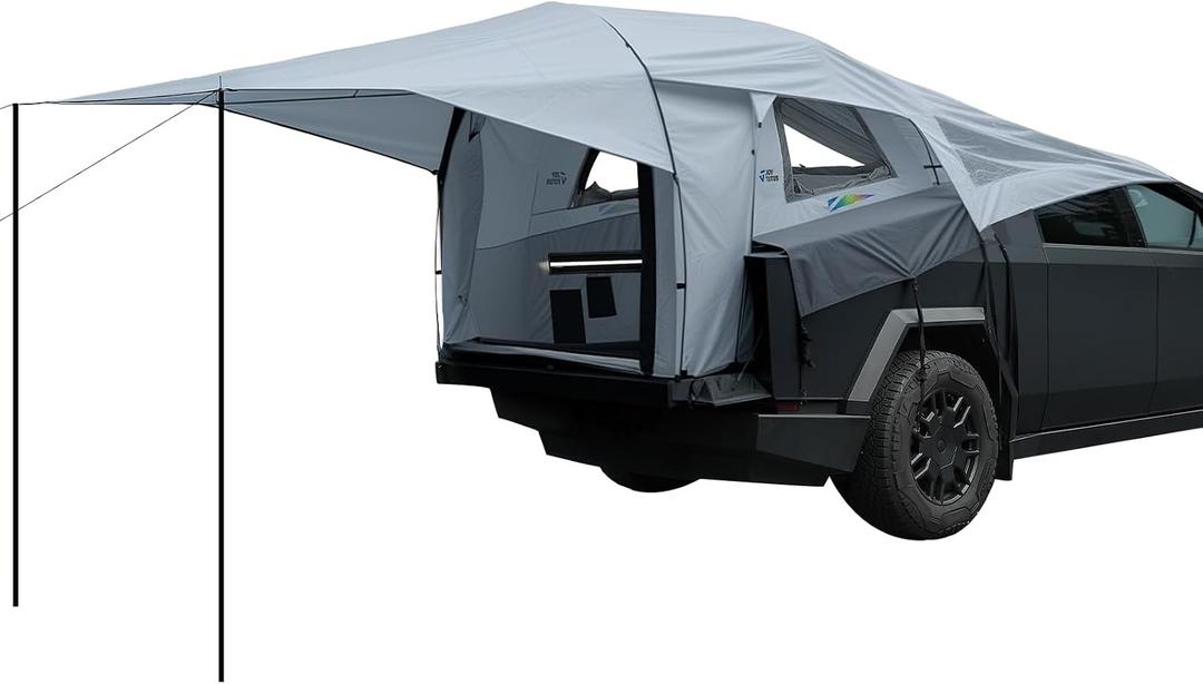 JOYTUTUS Cybertruck Tent with Awning, Waterproof PU 2000mm Double Layer for 2 People, Truck Bed Tailgate Camping Tent Canopy for Cybertruck, 
Item Weight	9.73 kg