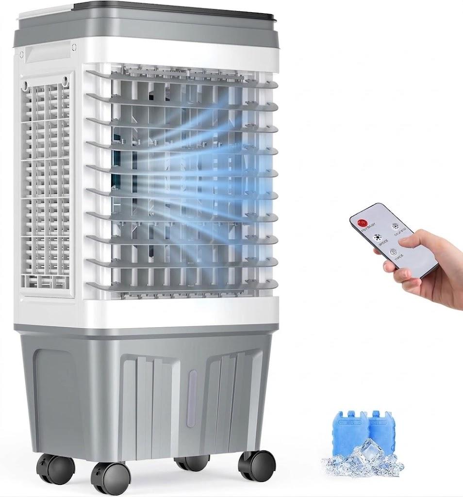 Portable Air Conditioner, 3000 CFM Swamp Cooler & Evaporative Air Cooler
6.87 Gal Water Tank, 3 Speeds & 4 Modes, 120° Oscillation with 15H Timer for Home, Bedroom, Kitchen & Indoor Cooling