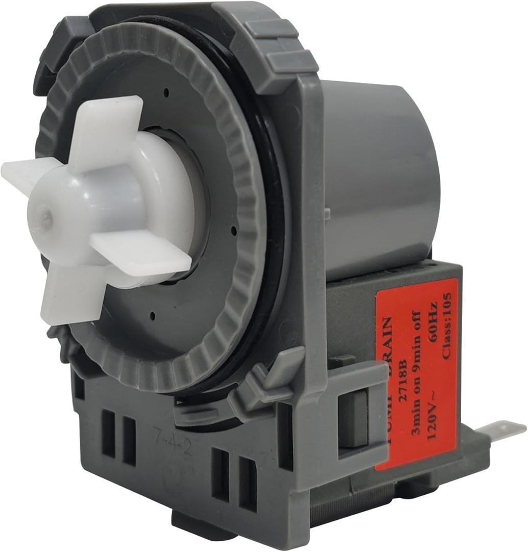 2718B Dishwasher Drain Pump Assembly Replacement for GE WG04F10194 Compatible with Midea Magic Chef Dishwasher 11001011000221 120V 60Hz