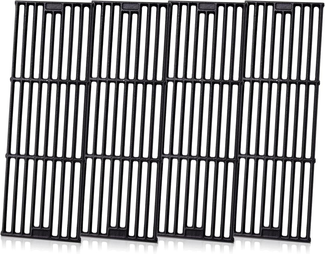 Adviace Grill Grates for Char Griller 5050, 5650, 2121, 3001, 5072, 2123, 2828, 3072, 3030, 3008, 4000, King Griller 3008, 5252, 19 3/4 Inch Cast Iron Cooking Grate for Char-griller Replacement Parts.