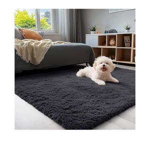 Ophanie Black Rugs for Bedroom Living Room, Fluffy Fuzzy Furry Carpet, Plush Soft Shaggy Bedside Indoor Floor 4x6 Area Rug for Kids Girls Boys Baby Teen Dorm Nursery Home Decor Aesthetic