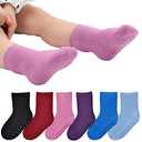 JORMATT 6 Pairs Toddler Winter Thermal Socks Thick Baby Boys Girls Warm Socks with Non Slip Girps,4-6 Years XL