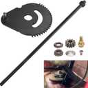 938-05078 Steering Shaft 5/8 And 617-04094 Sector Gear Kit for MTD Troy Bilt With 948-0389 710-1309 Steering Rod Cap, Screw & 941-0656A 741-0656A Pinion Gear & Bushing,941-04124 Hex Flange Bearing