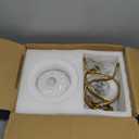 Vintage Bathroom Vanity Light, 3-Light Matte Brass Finish Vanity Light with Floral White Glass Shades, Retro Wall Sconce for Bathroom, Dressing Table