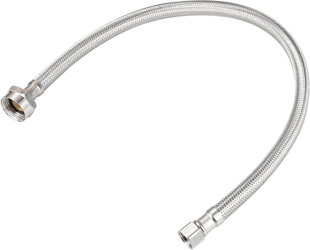 Toilet Water Supply Line Connector 36-Inch 3/8 Female Compression Thread x 7/8 Female Ballcock Thread Stainless Steel Braided Hose Toilet Connector Hose Replacement 1Pcs