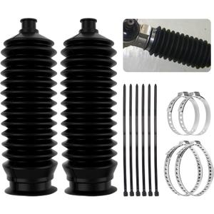 2PCS Inner Tie Rod Boot Kit with Zip Ties & Clamps,Thickened Silicone Rack and Pinion Boot for Steering Components,Durable Anti-Dust Steering Rack Boots Car Accessories