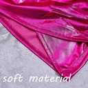 Girls Metallic Skirts Sparkle Shiny Toddler Baby Mini Ruched Skirts PU Faux Leather Short Skirt with Cute Headbands (Blue)