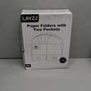 Folders with Pockets, LAYZZ 60 Pack Paper Pocket Folders, 2 Pocket File folders Fits Letter Size Paper, for School Office and Home (Red)