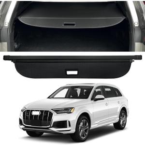Retractable Trunk Cover Compatible with 2017-2020 2021 2022 2023 2024 Audi Q7 Cargo Cover Rear Trunk Cover Security Cover Audi Q7 Accessories Privacy Screen Cover