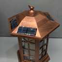 Solar Outdoor Waterproof Hanging Lantern, Yard Decorative Solar Lights PVC Upgrade 3 LED Flickering Flameless Candle Decorative Lights for Garden(Garden Candle)