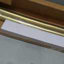 BlastHome Non-Adjustable Luxury Curtain Rods for Windows, 1 Rod Set, 9 foot Fixed Length (Two Rods Connect for a Seamless Look), Brushed Gold