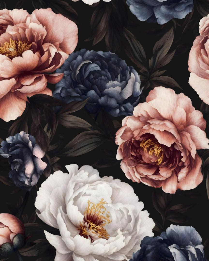 Fvlow Vintage Rose Floral Peel and Stick Wallpaper 17.4" x 394"