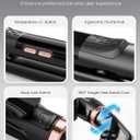 0.5 Inch Mini Flat Iron Adjustable Temp, Desalo 100-240V Mini Hair Straightener, Anti-Scald Design Small Flat Iron for Short Hair, Curls Bangs, Dual Voltage for Travel, Rose Gold