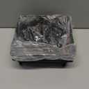 2 Pcs Deck Railing Bird Feeder Tray for Balcony 7 x 7 x 2 Inch Compact Platform Bird Seed Tray with 4 Fixed Elastic Rope Ground Mesh for Garden Backyard Outside Wild Birds or Squirrels