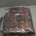 Moynesa Ultra-Thin Washable Round Rug - 5ft Entryway Round Rug Vintage Kitchen Mat, Non-Slip Non-Shedding Stain Resistant Bedroom Carpet for Indoor Living Dining Room Coffee Table Nursery (Brick Red)