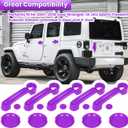 E-cowlboy Door Handle Cover Inserts+Tailgate Handle Cover+Recess Guard for 2007-2018 Jeep Wrangler JK JKU Sports Sahara Freedom Rubicon Unlimited Exterior Accessories (Purple 15PCS)