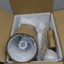 2026 New Black Chandeliers for Dining Room Light Fixture over Table, 34" 6-Light Transitional Modern Farmhouse Chandelier with White Fabric Shade, Pendant Lighting for Kitchen Island Living Room Foyer