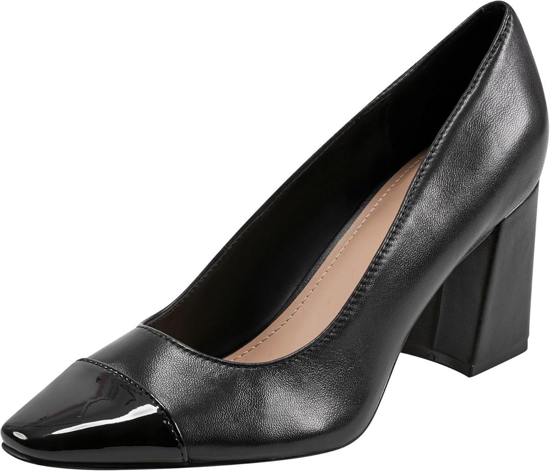 Marc Fisher Women's Kapila (6.5, Black Leather Multi 001)