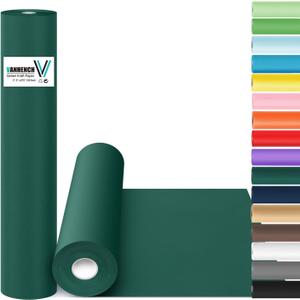 Vanhench Green Wrapping Paper Roll 17.5"963" (80 1/4FT), Solid Color Art Green Kraft Craft Paper Roll, Christmas Wrapping Paper, Birthday Bouquet Flower Crafts, Dark Green Bulletin Board Paper