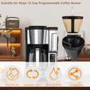 Permanent CE250 CE251 Filter Basket Holder & Gold Tone Filter Set，Compatible with Ninja 12-Cup Programmable Coffee Brewer CE200, CE200BRN, CE200C, CE201, CE201BRN, CE201C