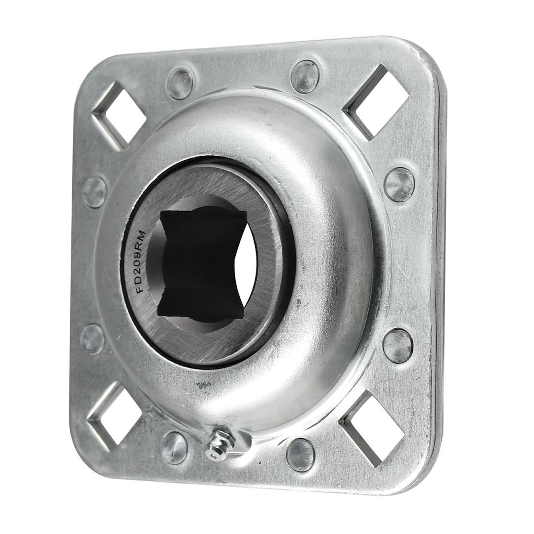 FD209RM 1-1/8" Square Bore Disc Harrow Flange Bearing Unit Compatible with FlexKing Kewanee Sunflower Unverferth Discs Replaces FD209R DHU1-1/8S-209 B2725 DHU118S209 B238799B 900918 FD209-1.1/8SQ