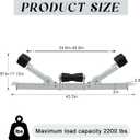 Boat Trailer Rollers Large Load Capacity Boat Trailer Parts Bottom Support Bracket Boat Trailer Accessories Steel Adjustable Support Bracket for Boats Small Motors Sailing Boats