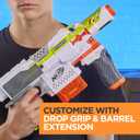 Nerf Modulus Stryfe Motorized Blaster - Fires 6 Darts in a Row - Includes Drop Grip, Barrel Extension, 6-Dart Clip, 6 Nerf Elite Darts