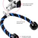 Deluxe Tricep Rope Pull Down Cable, 27 & 36 Inch Rope Length, Easy to Grip & Non-Slip Cable Attachment for Gym Workout Exercise
