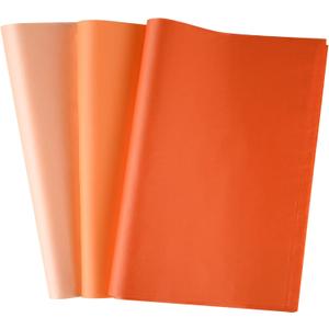 CHRORINE 50 Sheets Orange Tissue Paper Multicolor Art Gift Wrapping Paper Bulk for Baby Shower Wedding Birthday DIY and Craft Decor