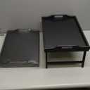 2 Pack Bed Tray Table Breakfast Trays Serving Tray Bamboo Bed Laptap with Floding Legs Handles and Phone Holders