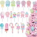 18 Pcs Large Candy Christmas Tree Decorations Lollipop Ornaments Pastel Cute Lands Xmas Tree Hanging Decor for Christmas Themed Party Holiday Decorations