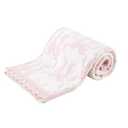 Berkshire Baby Blanket, Ultra-Plush Reversible Chenille Knit Toddler Blanket, Cute Pattern Nursery Crib Blanket, Ideal Baby Gift(30x40 Inches, Ribbon Bow White Pink)