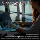 HSSDTECH 2T2R WiFi 6E Antenna for ASUS Rog Strix Z270 Z370 X370 Z390 Z490 X570,TUF Gaming X570 Plus PRO WiFi, ROG Maximus Z790 Extreme Gaming, ROG Maximus X XI XII Formula Extreme/ROG Maximus Z690