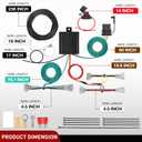 Nilight 4 Pin Trailer Wiring Harness Kit 56349 Vehicle Standard 4 Way Connector Custom for Toyota Tacoma 2016 2017 2018 2019 2020 2021 2022 2023 Simple Fit Tow Hitch Accessories