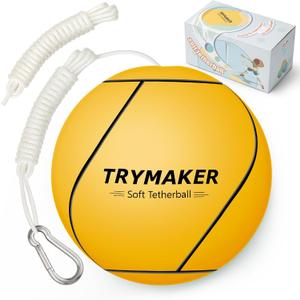 Trymaker Tetherball, Tether Balls and Rope Set, Replacement Tetherball for Adults Backyard Outdoors