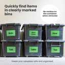 MESS Large Bin Labels for Storage Bins (50 6x4) Storage Bin Labels - Pantry Labels - Labels for Organizing - Removable Labels for Storage Bins Craft Organization - Moving Labels for Boxes (Green)