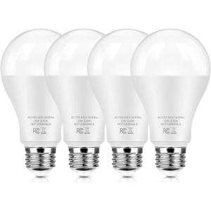 LED Light Bulbs 150 Watt Equivalent, 2200 Lumen Super Bright Light Bulbs, Daylight White 5000K, A21 20W LED Bulb E26 Base, Non-Dimmable, No Flicker Brightest Bulb for Bedroom Living Room Home, 4-Pack